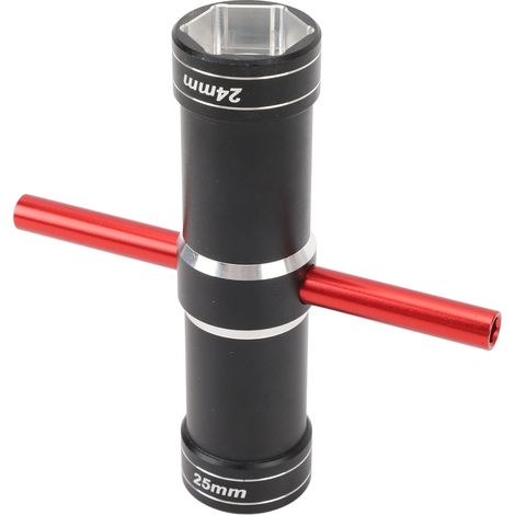 Clé hexagonale pour roue de voiture RC en alliage d'aluminium 4,0 mm, 5,5 mm, 24 mm, 25 mm. Adaptateur hexagonal pour roue de voiture RC Arrma 1/5, rouge. (1/5)