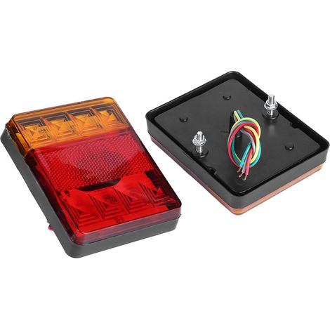 2 Stück 12V LED-Rücklicht-Blinkerleuchte, wasserdicht und stoßfest für Anhänger, LKWs und Boote (1/5)