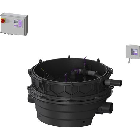 -Rückstauhebeanlage Ecolift XL Mono, 2 mot. Klappen, SPF 3000-S3