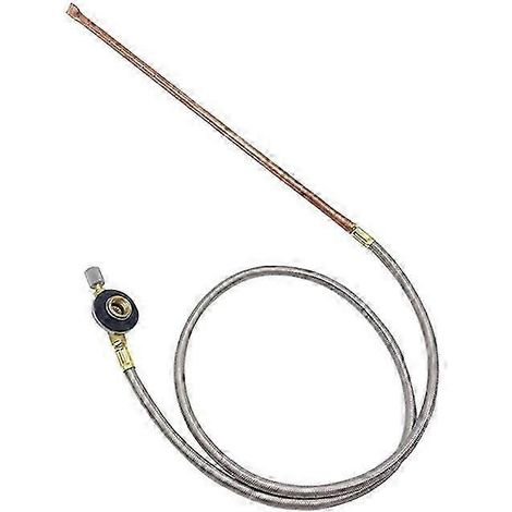 Allume-feu portatif à gaz appareil multifonctionnel avec tuyau flexible de 1 m pour cheminée camping barbecue et pique-nique en plein air (1/5)