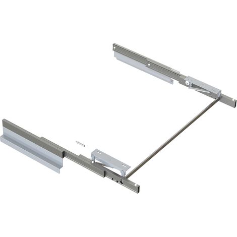 Emuca Guías para mesa extensible y elevable Oplà Folding+39 M120, Aluminio, Anodizado inox - (1/5)