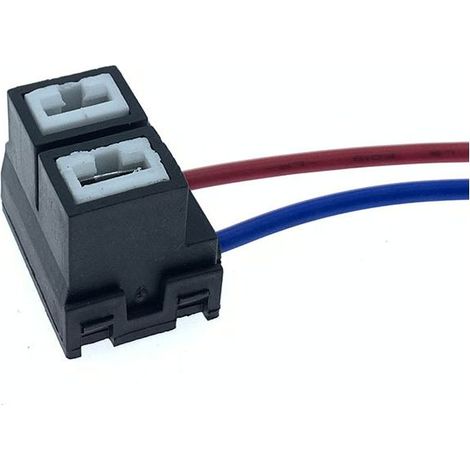 Douille H7 décentrée en céramique pour ampoule de voiture avec fiche à deux broches en fil de cuivre Douille H7 pour ampoule de voiture - Fiche à une broche
