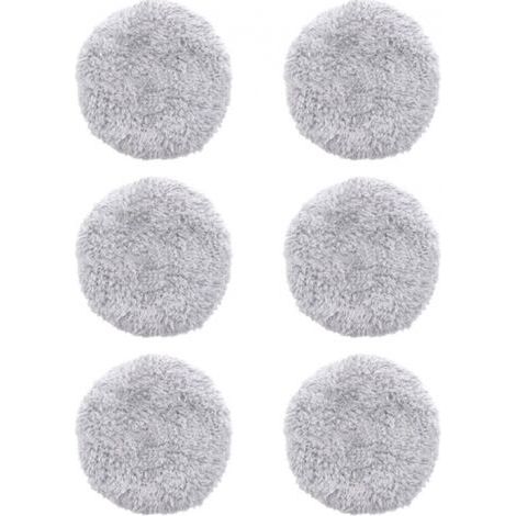 Set di 6 panni lavabili di ricambio per robot lavavetri HOBOT 168/188, panni in microfibra, accessori riutilizzabili, modello: Grigio (1/5)