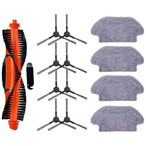 BARKBUSTERS Pièces détachées et accessoires pour aspirateur robot GENIO LASER L800 : brosse principale, brosse latérale, serpillière HEPA.