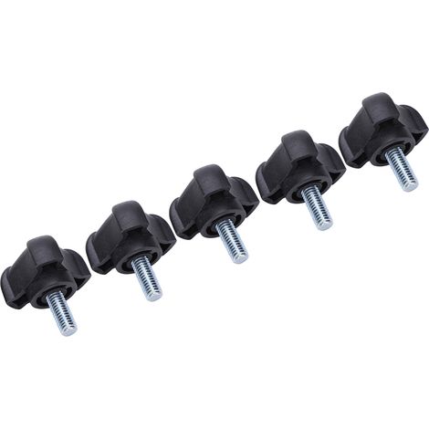 Lot de 5 vis à tête triangulaire en plastique M6 avec poignée arquée, accessoire de fixation, 15 mm