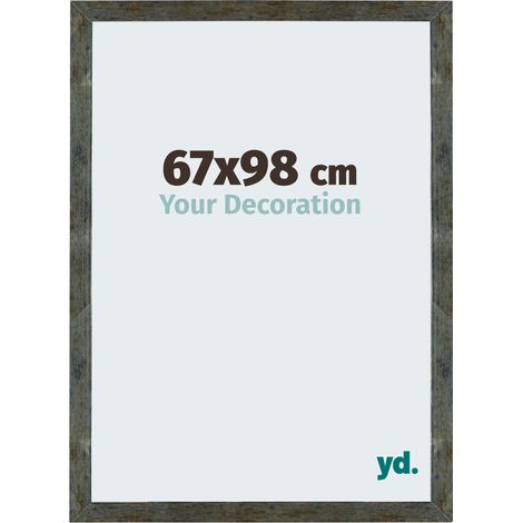 yd. - Cadre photo 67x98 - Bleu Or Melange - MDF - Mura