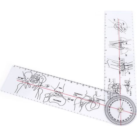 3-teiliges Kombinations-Winkelmaß, Klapplineal, medizinisches Lineal (1/5)