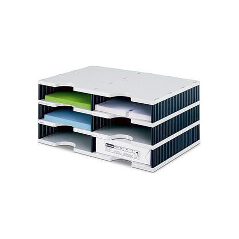 Styro Styrodoc Duo Schreibtischorganisator Schwarz und Grau (1/3)