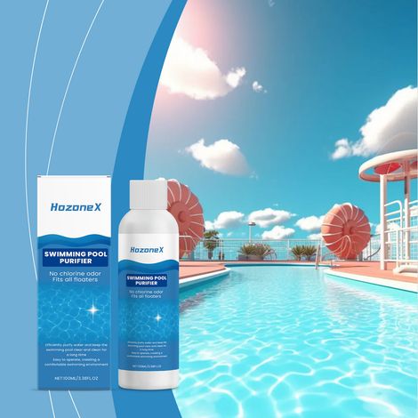 Pool purification solution, clarifies pool water, eliminates odor, quickly dissolves dirt and grime - 100ml -- BIEMMEDUE (1/5)