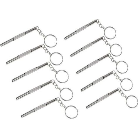 Tournevis Mini - 3 En 1 Tête Plate Croix Hexagonale - Pour Lunettes Montres Électronique - 10 Pièces (1/2)
