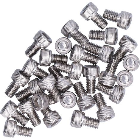 Jeu de 30 vis et boulons M6, en acier inoxydable 304 A2-70, vis à tête hexagonale creuse, DIN 912 M6x16 (1/5)