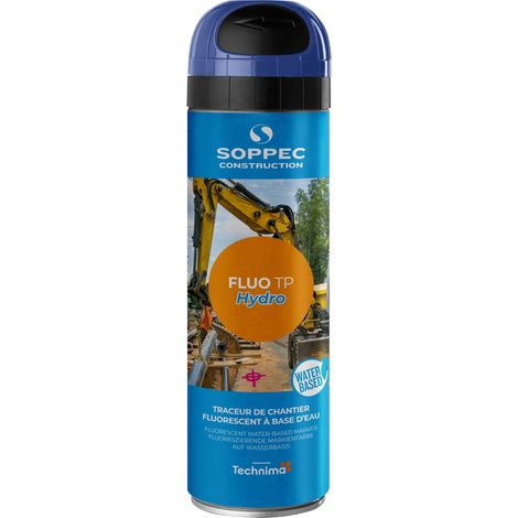 Bombe de peinture - Traceur chantier bleu fluo tp hydro SOPPEC - 143519