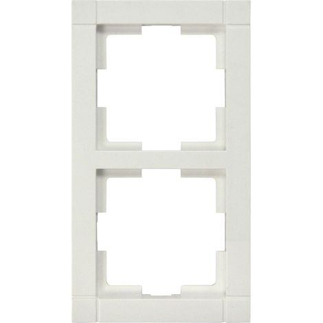 2-fach Rahmen / Schalterblende Modul in Cremeweiß, eckig (1/5)