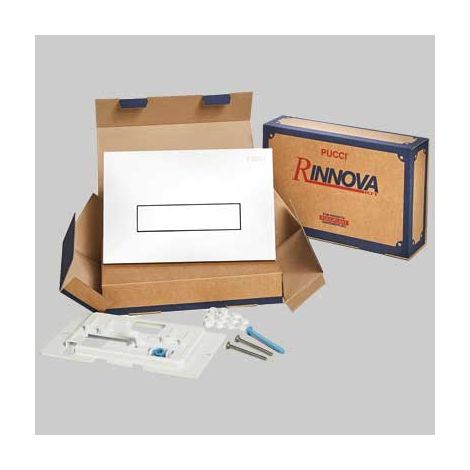 KIT SARA MONO TASTO TELAIO + PLACCA CM.28  Sp.1,0 Bianca     PUCCI