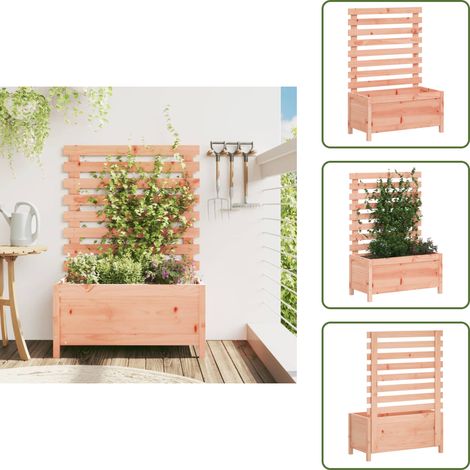 Fioriera per piante - vidaXL Fioriera Giardino con Rastrelliera 79x39,5x114cm Legno Douglas - Fioriera per pomodori