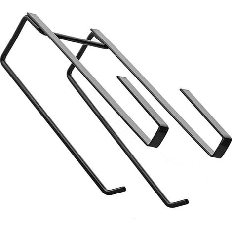 Porte-essuie-tout sous armoire, support double suspendu, porte-essuie-tout de cuisine multifonction en métal pour essuie-tout (1/5)