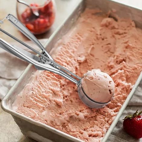 Cuillère glace inox - 3 Pcs, 4cm 5cm 6cm design ergonomique pâtisserie - Argent Aucuneary (1/5)