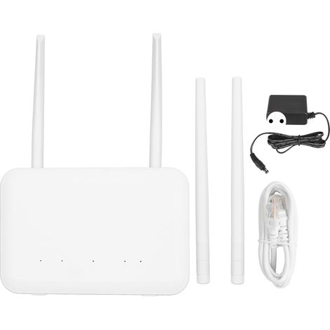 Routeur WiFi 4G LTE avec emplacement carte SIM, 4 antennes externes, 300Mbps, ports LAN/WAN, point d'accès mobile pour Europe, Asie, Afrique, prise UE 100-240V (1/5)
