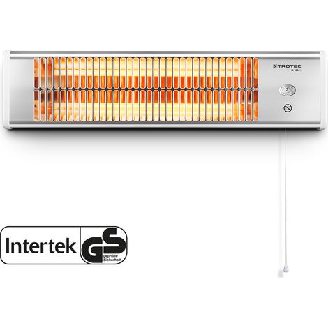 TROTEC Terassenheizstrahler Infrarot IR 1200 S – Heizleistung 600 W / 1200 W – Standgerät, Wandmontage