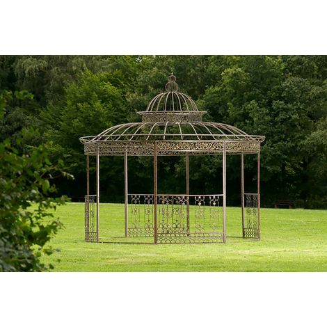 Luxus Pavillon Romantik rund 350 cm bronze (1/5)