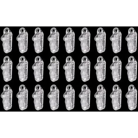 50 Pièces Clips de Bâche, Auvent Clip, Tente en Plastique pour Camping Canopy Clips de Bâche Auvents,Transparent (1/5)