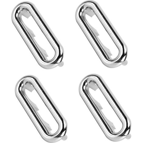 Set of 4 Sink Overflow Ring Overflow Hole Silver Kitchen Bathroom Basin Trim Overflow Drain Cover Overflow Ring (1/5)