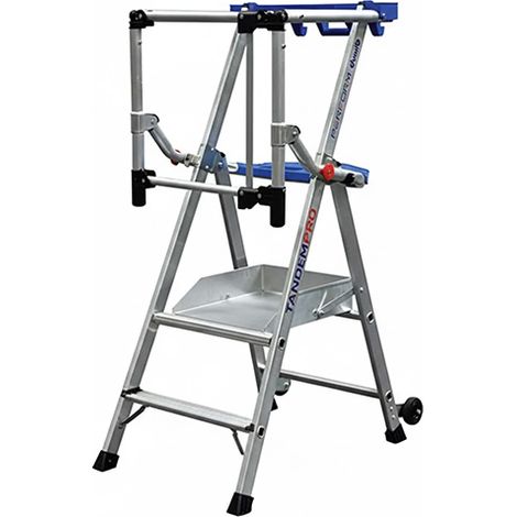 Scala a palchetto 2 gradini - Altezza mass. lavoro 2.52m - PIRLF2-P/ALU