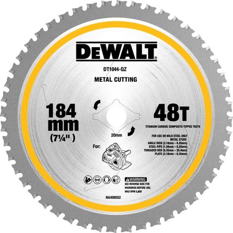 DeWalt Metall-Kreissägeblatt 184/20 mm 48Z (1/2)
