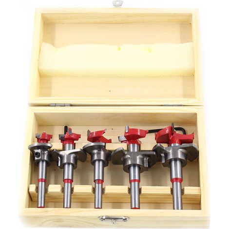 Mèche de perçage de trous de charnière pour le travail du bois, 5 pièces, 15 à 35mm, réglable en carbure de tungstène, scie à bois, ouvre-tarière