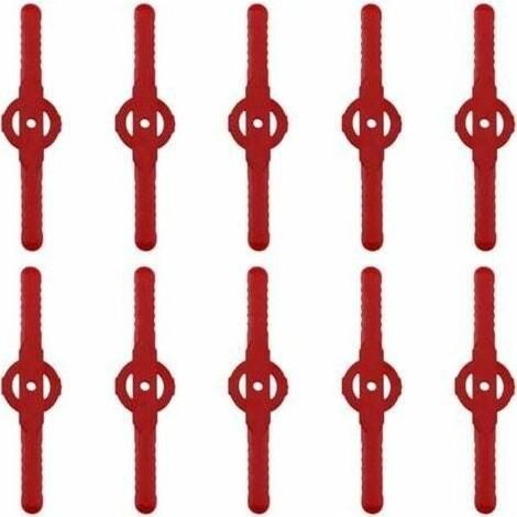 pair Aiperq Lame plastique coupe bordure, 10 pcs Lames En Plastique Cutter Remplacer Pour ensemble doutils de coupe-herbe sans fil, remplacement de lames de coupe de tondeuse à gazon en plastique(roug (1/4)