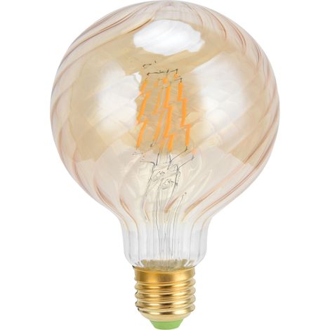 Ampoule LED G95 Filament E27 4W Dimmable, Lumière Chaude Dorée pour Décoration Café Hôtel