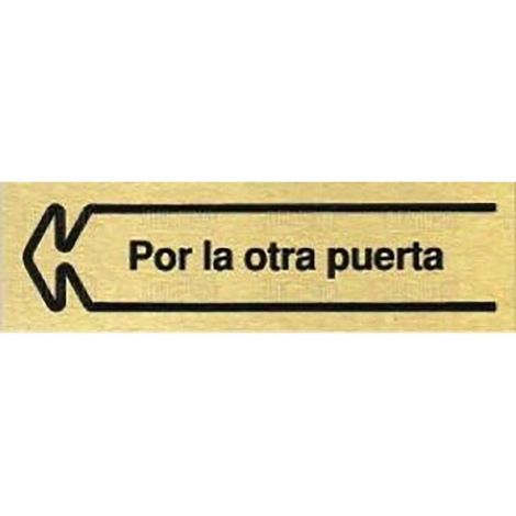 placa aluminio oro 150x45''p.otr.puerta''i por la otra puerta izquierda