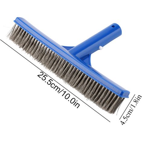 UlisemBrosse de piscine en acier inoxydable, brosse de piscine professionnelle, nettoyeur de poussière, kit de nettoyage de fond de piscine (1/3)