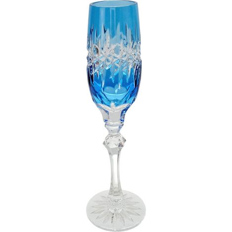Verres à champagne en cristal de cobalt MaRika, lot de 2. (1/5)