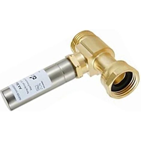 Eliminador de golpe de ariete de acero inoxidable S-241 para lavadoras, junta giratoria de 3/4 de pulgada. (1/3)