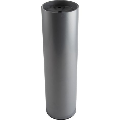 Dekorfuß Fuß ø 80 mm, Länge 290 mm, mit M10 Gewinde, Stahl silber RAL 9006