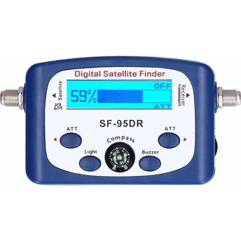 Recherche de Satellite numérique, Écran d'affichage LCD Dispositif de Mesure de Signal de Signal Satellite avec Boussole, Avertisseur sonore (1/5)