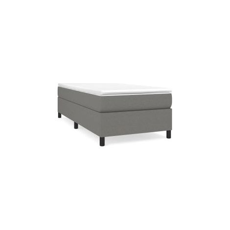 Sommier à lattes de lit avec matelas Gris foncé 100x200 Tissu (1/5)