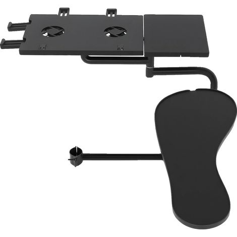 Soporte para teclado con movimiento completo, altura ajustable, refrigeración con doble ventilador, color negro. (1/2)