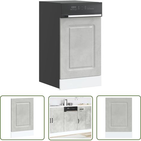 vidaXL Geschirrspülerblende Kalmar Betongrau 45x1,5x67cm Holzwerkstoff (1/5)