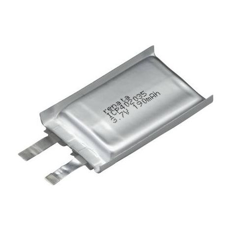 Renata ICP402035 Pile rechargeable spéciale prismatique fiche plate LiPo 3.7 V 195 mAh 1 pc(s) A35758 (1/3)