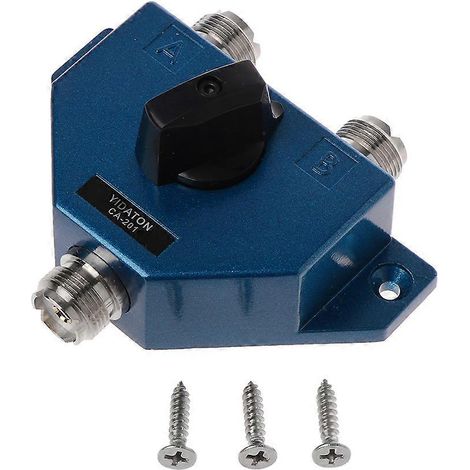 CA-201 Commutateur d'antenne UHF manuel Adaptateur de connecteur femelle pour antenne CB Noir (1/5)