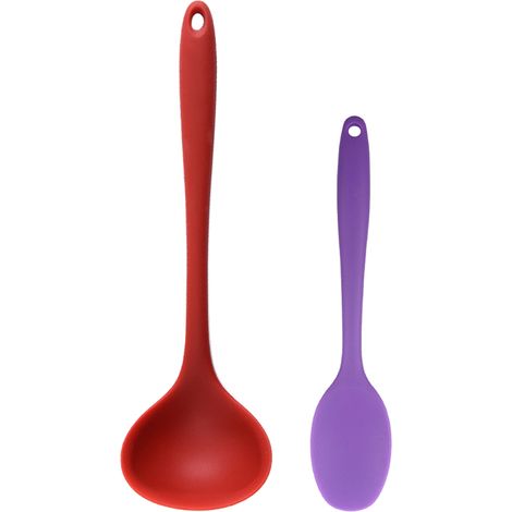 Ustensiles De Cuisine - Ensemble 2 Pièces En Silicone Résistant À La Chaleur - Pour Poêles Antiadhésives - Lot De 2 (1/5)