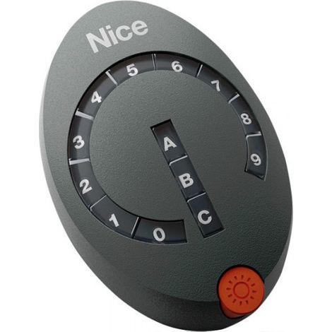 Nice – Clavier électronique à code 433.92 MHz – Programmable par auto-apprentissage – 13 boutons noirs – DS100 (1/3)