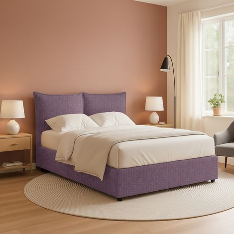Cama Doble Uckfield, Desenfundable, Hecho en Italia, Violeta Lila (1/5)