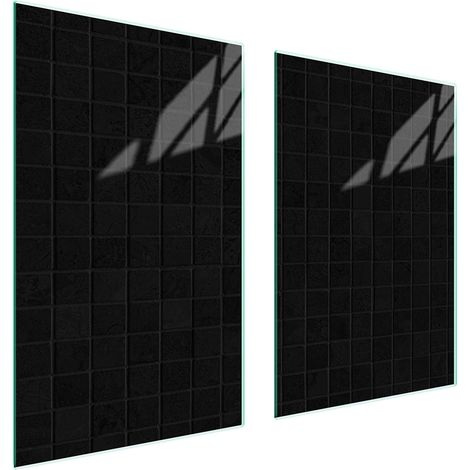 PIASTRA PROTETTIVA IN VETRO PER CUCINA 65x52 NERO (1/5)