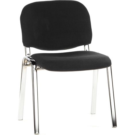 Konferenzstuhl / Besucherstuhl / Stuhl XT 600 chrom/schwarz hjh OFFICE (1/5)
