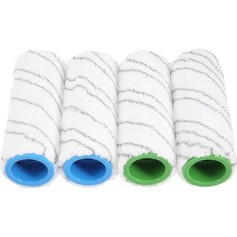 Lot de 4 rouleaux de rechange pour nettoyeur de sols électrique Kärcher FC5, FC7, FC3 et FC3D (réf. 2.055-007.0, gris). (1/5)
