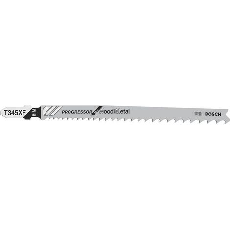 Lama per seghetto alternativo PRO Multi Material spessa e sottile T345XF, 132 mm, 25 pezzi