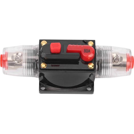 12-24V Coupe-Circuit 80A avec Fusible pour Amplificateur Stéréo Auto - Support de Protection, Accessoire Voiture (1/3)